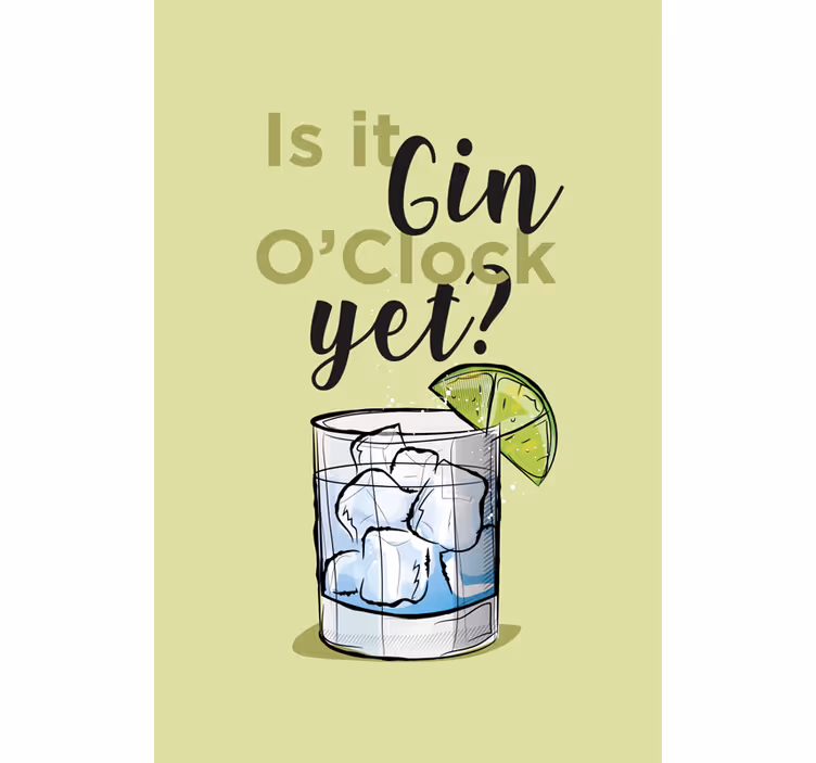Tenda a rullo frasi gin in punto ancora bevanda - TenStickers