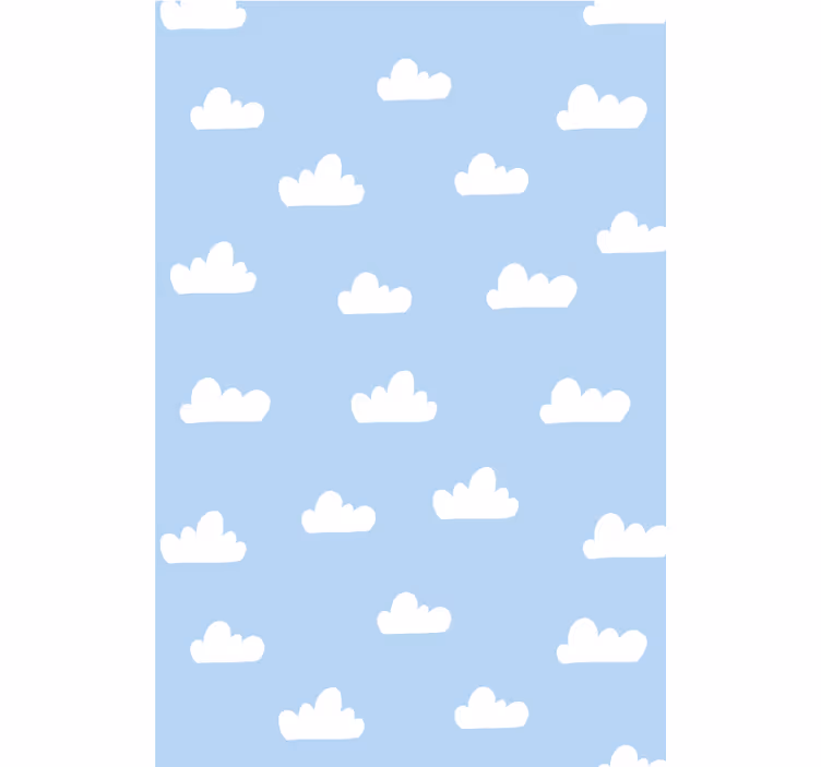 Tenda a rullo cameretta modello di nuvola cumuliforme - TenStickers