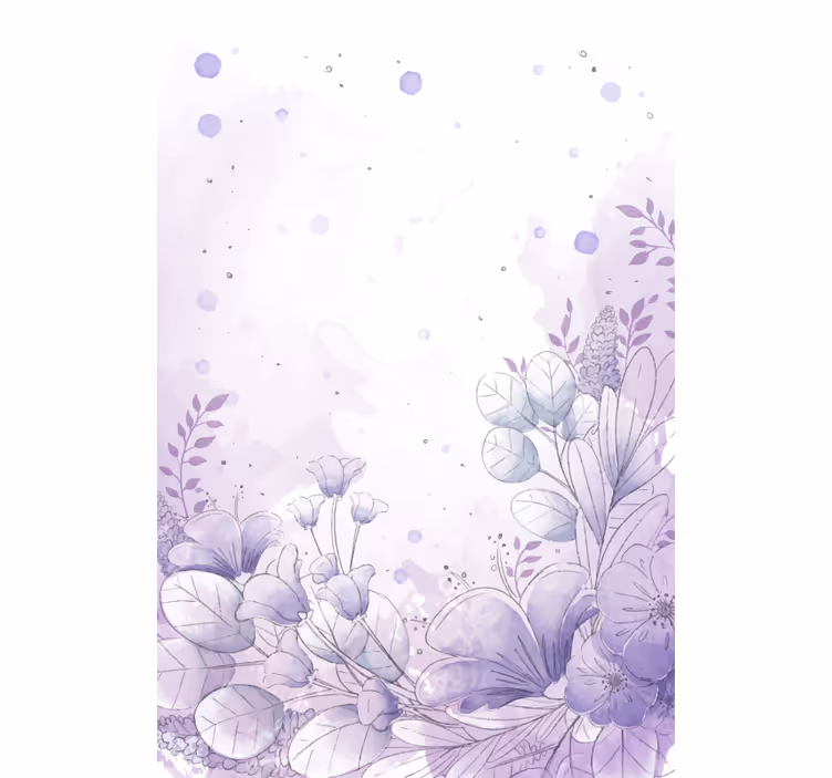 Tende a rullo originali Fiori viola e blu - TenStickers