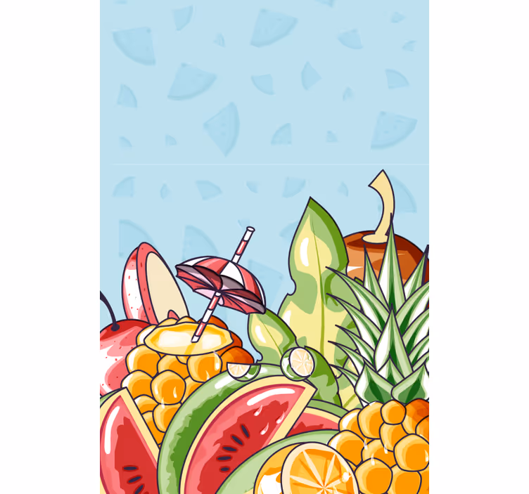 Tende a rullo frutta e verdura delizia di frutta tropicale - TenStickers