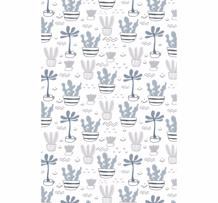 Tenda a rullo cactus sfumature grigie - TenStickers