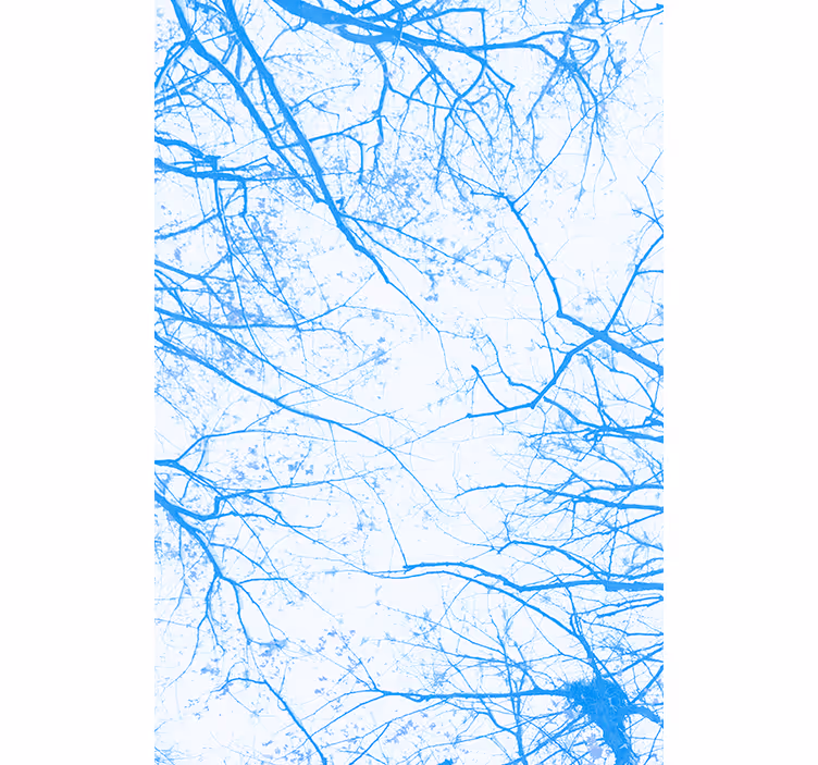 Tenda a rullo alberi rami degli alberi blu - TenStickers