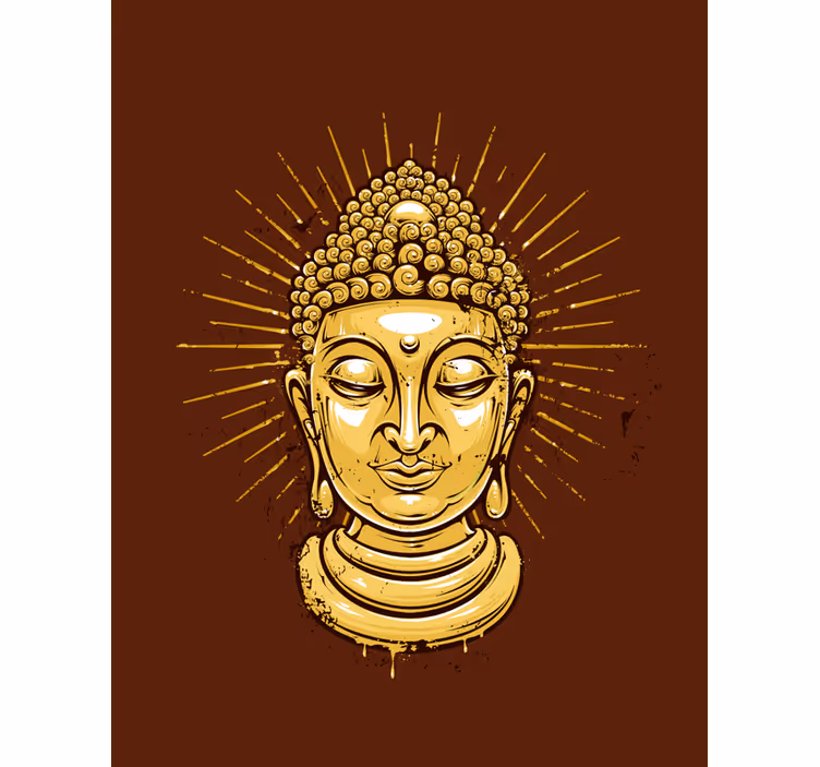 Tende a rullo cameretta Golden buddha sillouhette - TenStickers