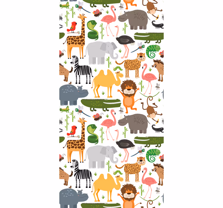 Tenda a rullo animali amici animali del safari - TenStickers