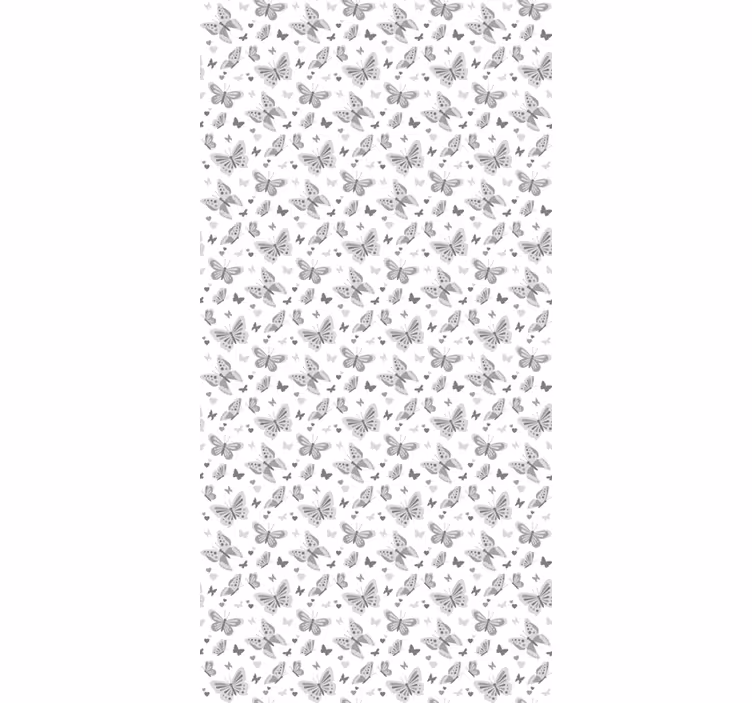 Tenda a rullo farfalle motivo grigio - TenStickers