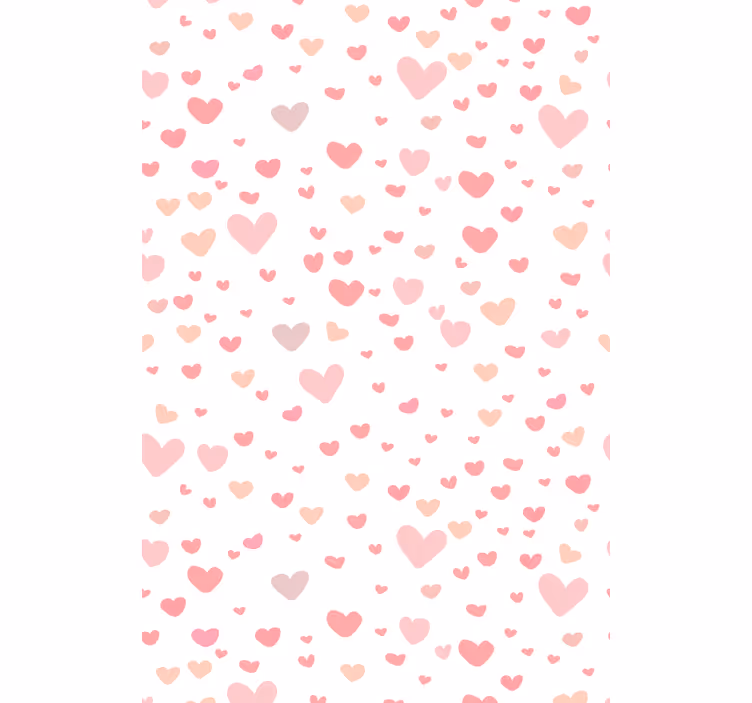 Tenda a rullo romantica motivo a cuore - TenStickers
