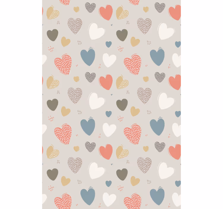 Tenda a rullo romantica modelli di cuore - TenStickers