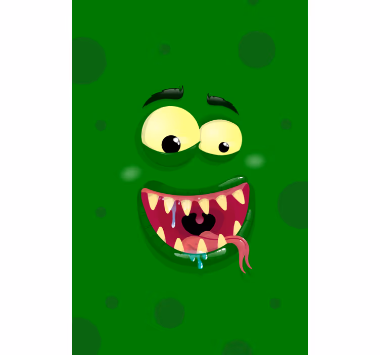 Tenda a rullo divertente mostro verde - TenStickers