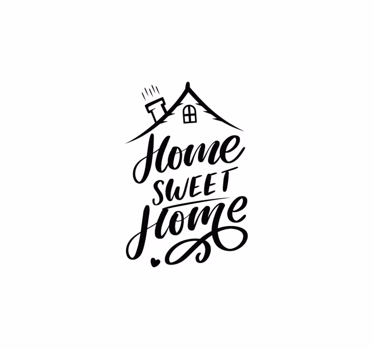 Tende a rullo Camera da letto Testo nero dolce casa - TenStickers