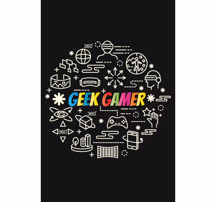 Tenda a rullo gamer scarabocchi di gioco - TenStickers