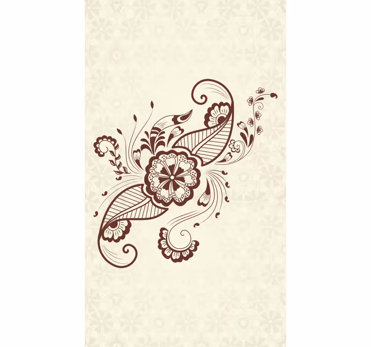 Tenda a rullo fiori intricato motivo floreale - TenStickers