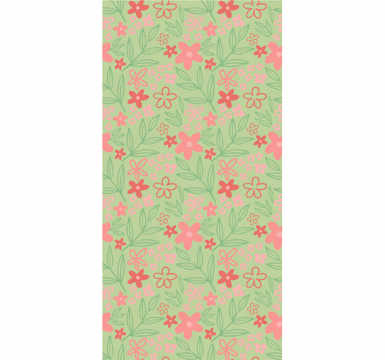 Tenda a rullo fiori e piante affascinante tema floreale - TenStickers