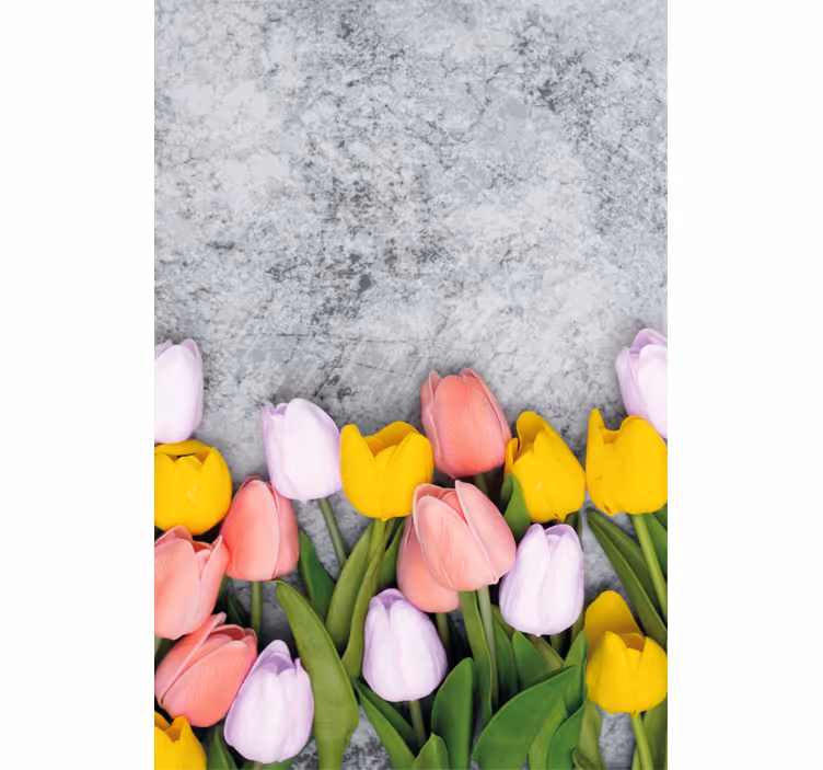 Tenda a rullo fiori e piante fioritura vibrante di tulipani - TenStickers