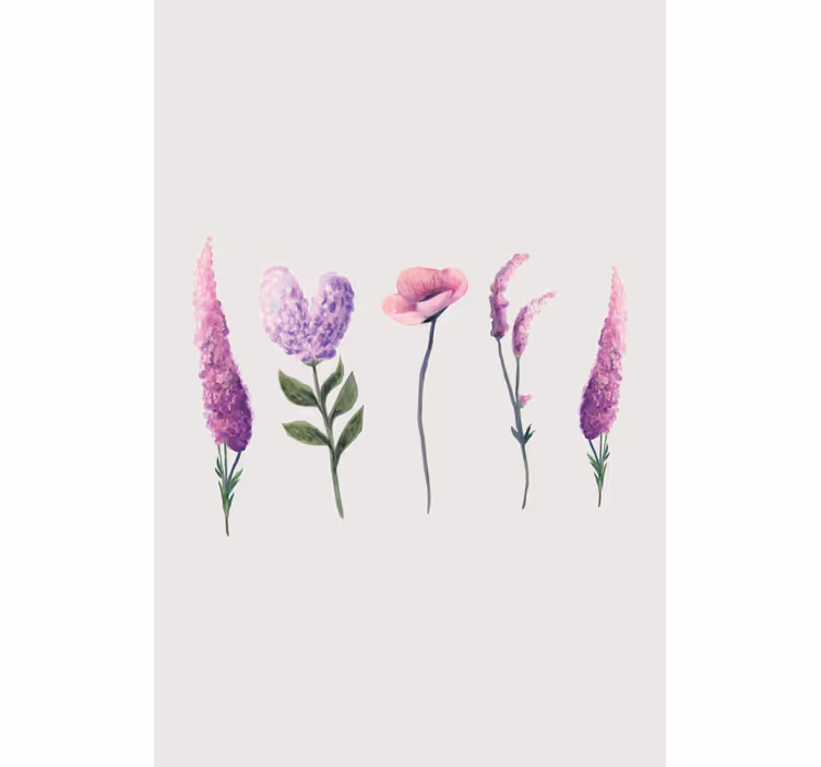 Tenda a rullo floreale Disegni di fiori viola - TenStickers