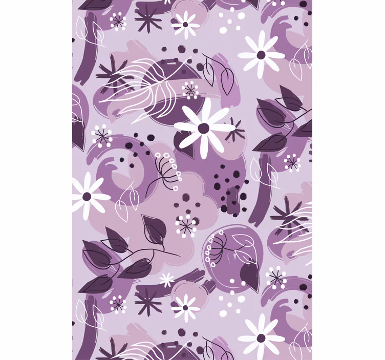 Tenda a rullo floreale Viola diverso - TenStickers
