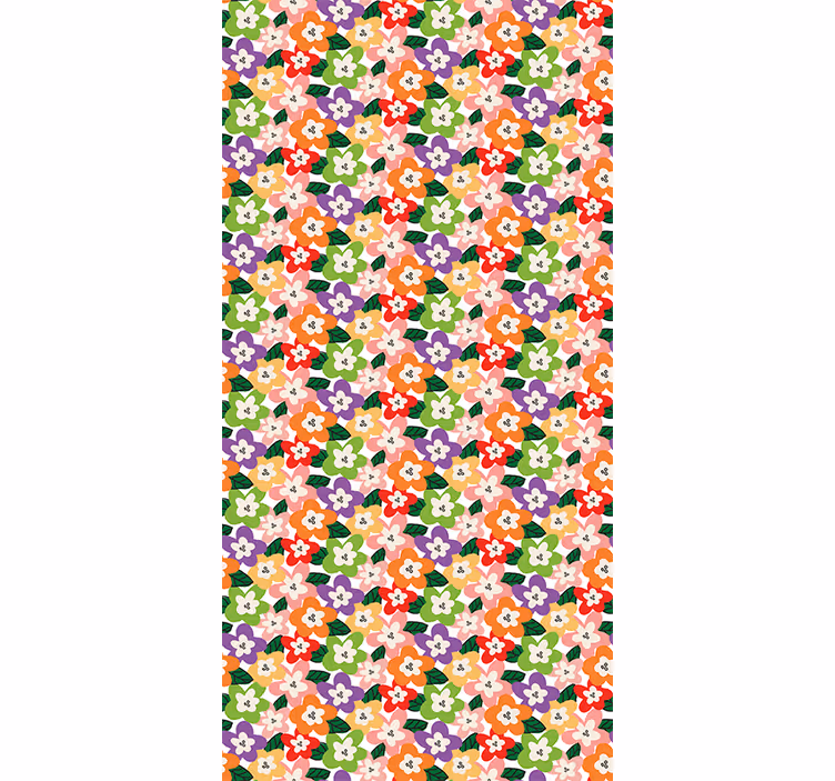 Tenda a rullo fiori e piante disposizione fiorita - TenStickers