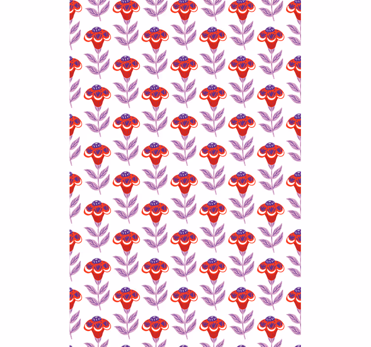 Tenda a rullo fiori e piante tema floreale vibrante - TenStickers