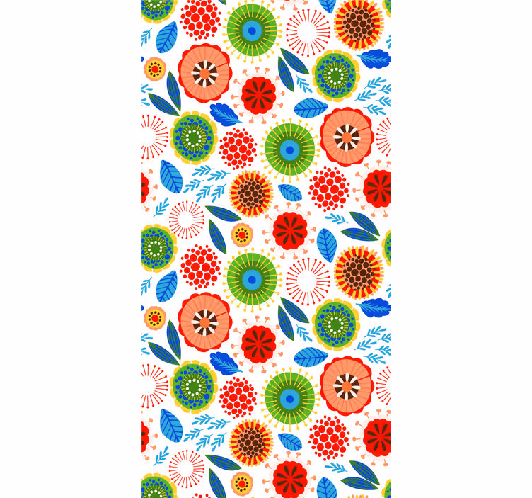Tenda a rullo multicolore floreale - TenStickers