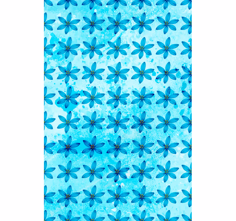Tenda a rullo fiori e piante bellissimi fiori blu - TenStickers