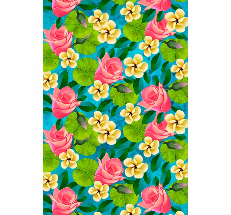 Tenda a rullo fiori e piante fioriture vivaci - TenStickers