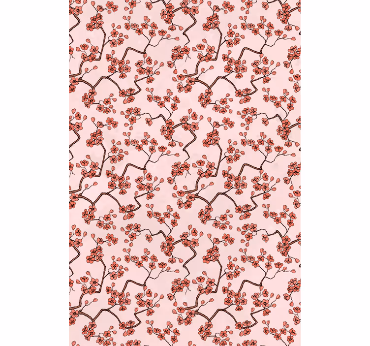 Tenda a rullo fiori e piante rami di ciliegio in fiore - TenStickers