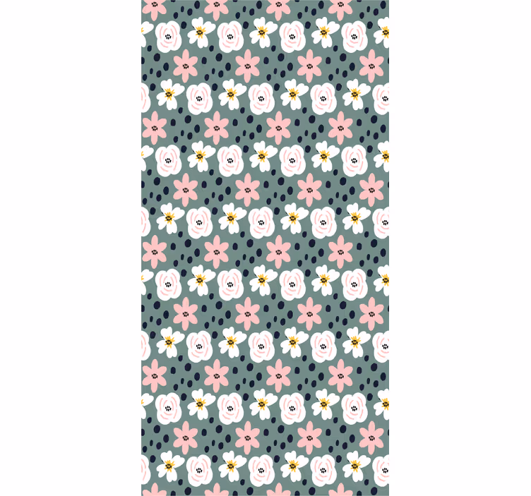 Tenda a rullo fiori e piante disegno floreale in fiore - TenStickers