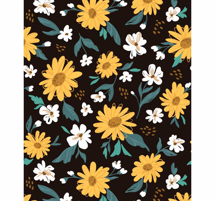 Tenda a rullo fiori e piante motivo botanico vivace - TenStickers