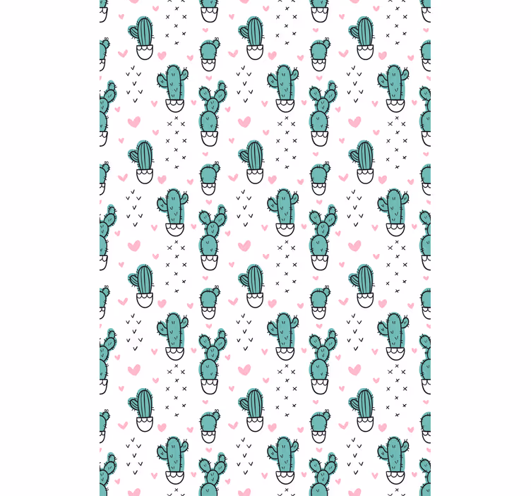 Tenda a rullo cactus design dal cuore affascinante - TenStickers