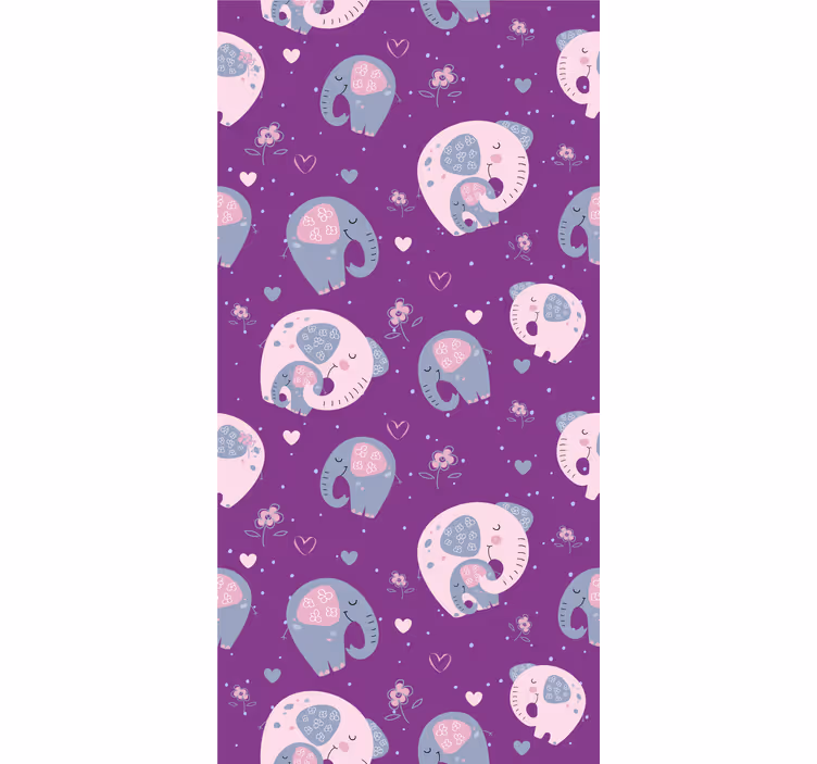 Tenda a rullo animali modello carino elefante - TenStickers
