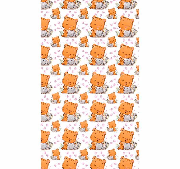 Tenda a rullo cameretta modelli di gattini - TenStickers