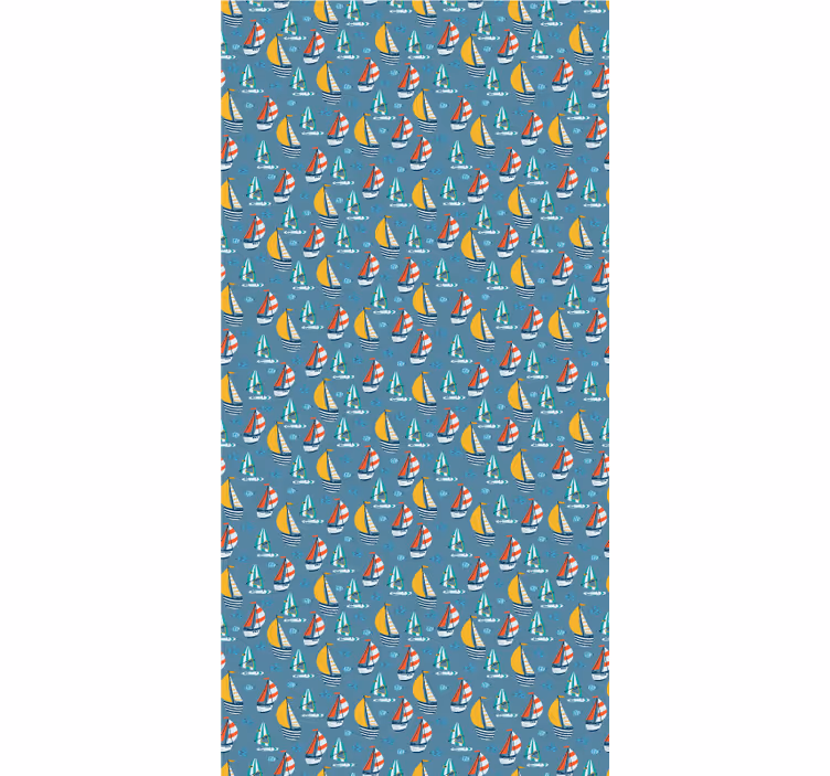 Tenda a rullo originale imbarcazioni a vela colorate - TenStickers