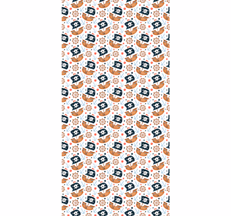 Tenda a rullo cameretta modello di nave pirata - TenStickers