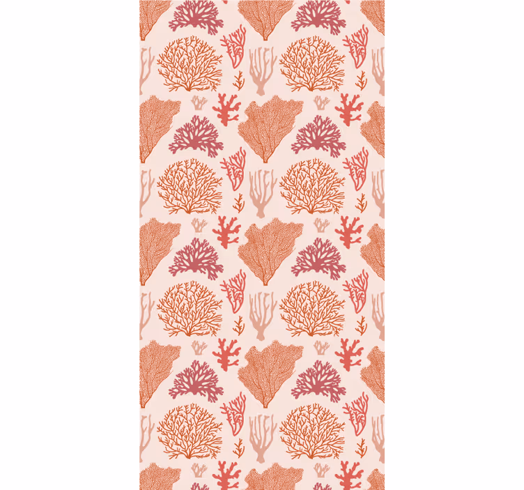 Tenda a rullo fiori e piante motivo botanico del corallo - TenStickers