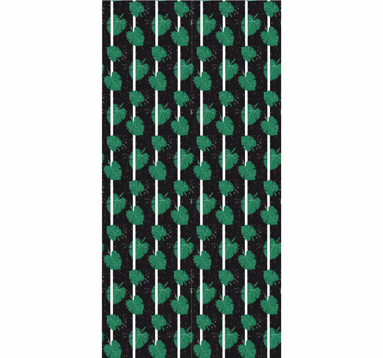 Tenda a rullo fiori e piante motivo foglie lussureggianti - TenStickers
