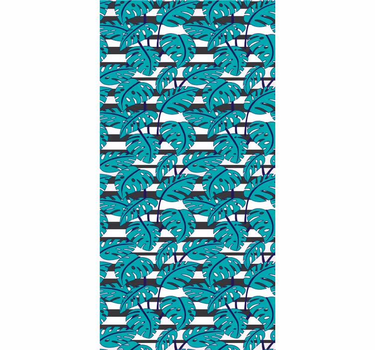 Tenda a rullo fiori e piante motivi di foglie lussureggianti - TenStickers