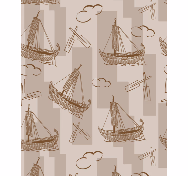 Tenda a rullo cameretta modello di barche a vela - TenStickers