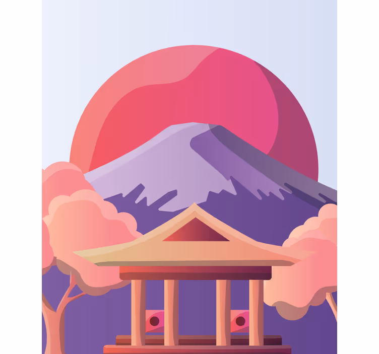 Tenda a rullo scena di paesaggio di montagna - TenStickers