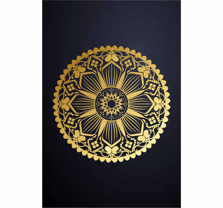 Tende a rullo cameretta Mandala blu navy effetto dorato - TenStickers