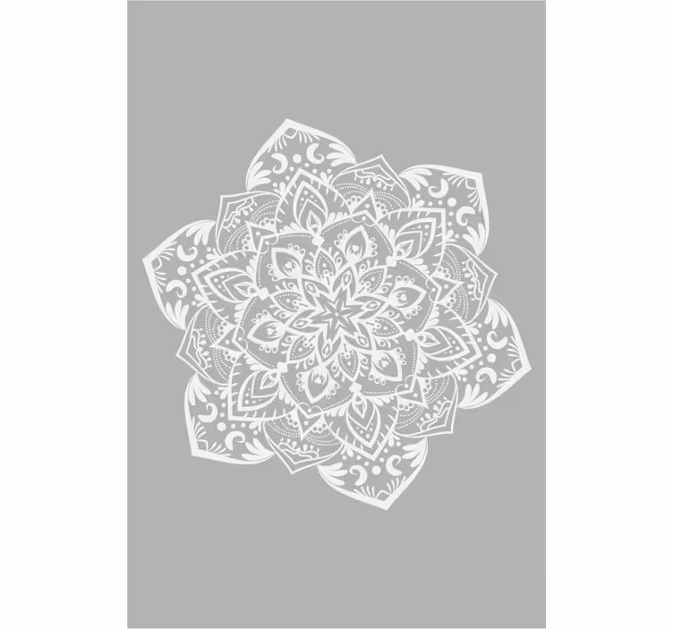 Tenda a rullo zen grande mandala grigio - TenStickers