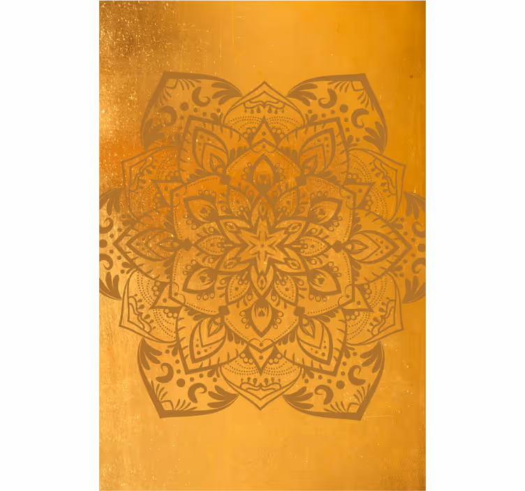 Tenda a rullo zen mandala spirituale dorato - TenStickers