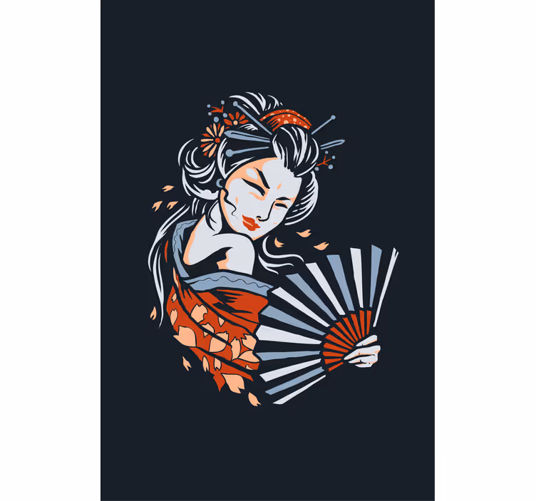 Tenda a rullo originale graziosa danza del ventaglio - TenStickers