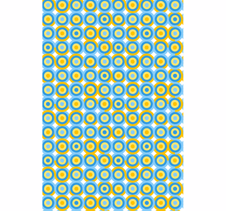 Tenda a rullo motivo circolare in blu - TenStickers