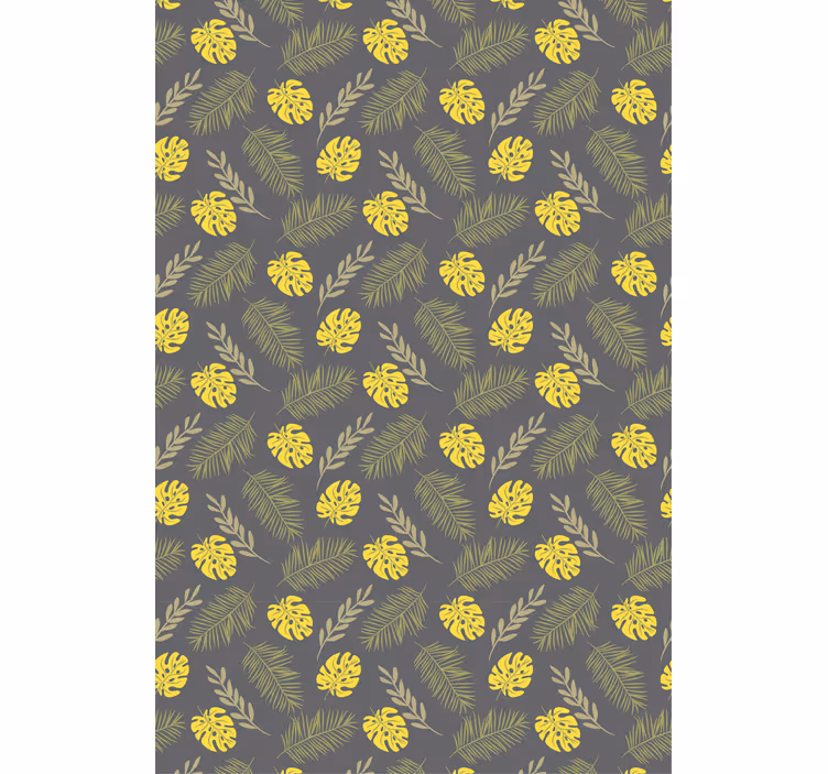 Tenda a rullo fiori e piante motivo foglia tropicale - TenStickers