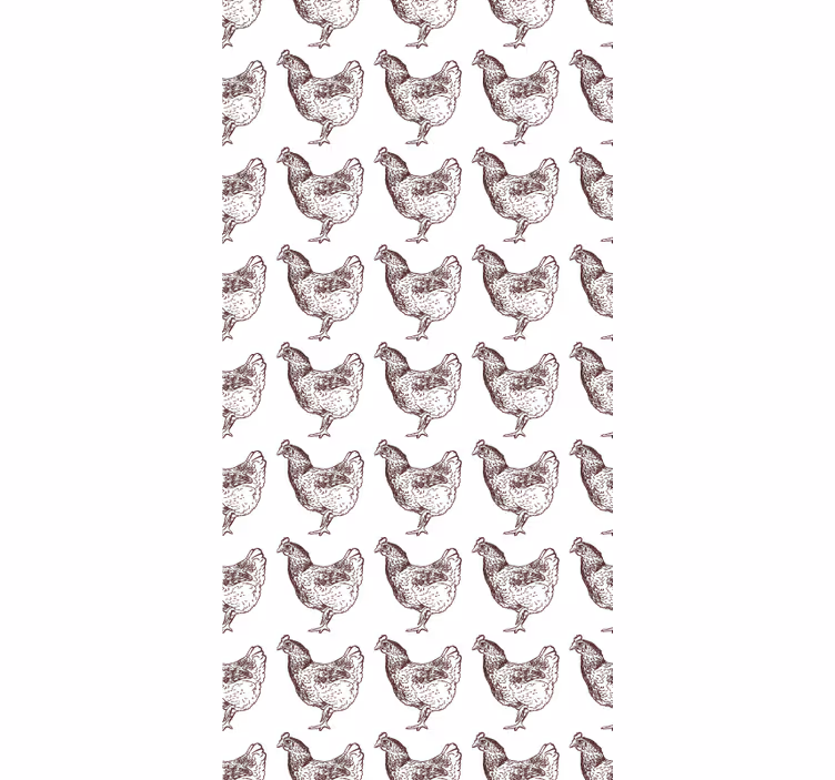 Tenda a rullo animali modello di pollo affascinante - TenStickers