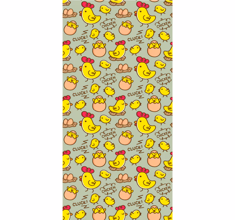 Tenda a rullo animali modello di polli affascinanti - TenStickers