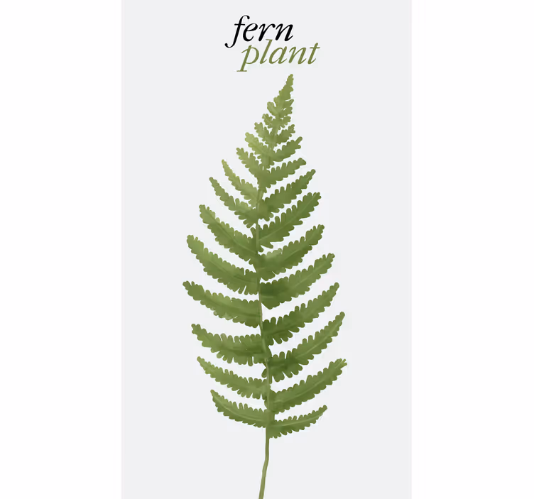 Tenda a rullo fiori e piante verde felce - TenStickers