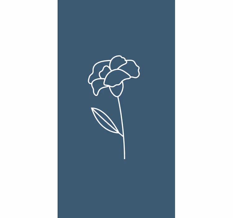 Tenda a rullo fiori e piante singolo contorno - TenStickers