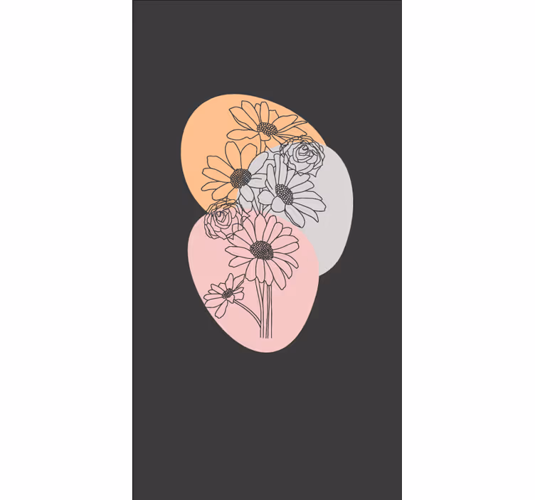 Tenda a rullo fiori e piante motivi astratti - TenStickers