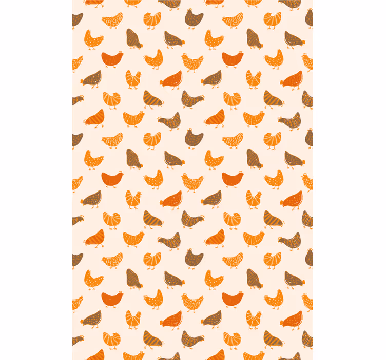 Tende a rullo più animali Motivo con uccelli arancioni e marroni - TenStickers