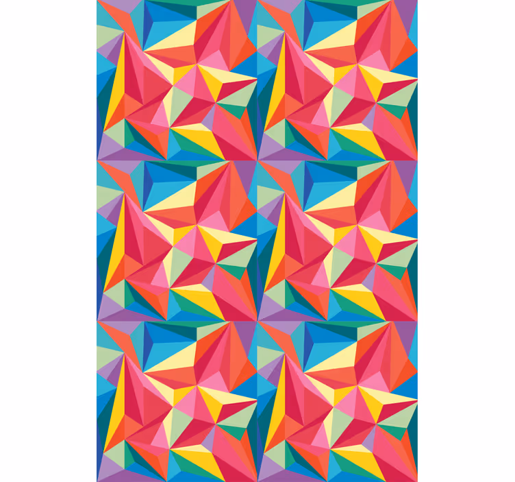 Tenda a rullo con disegni Immagine geometrica multicolore - TenStickers